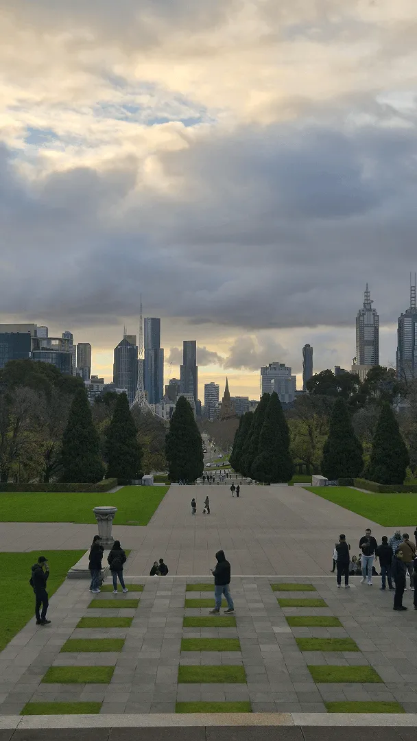 View of Melbourne from Shrine of Remembrance
