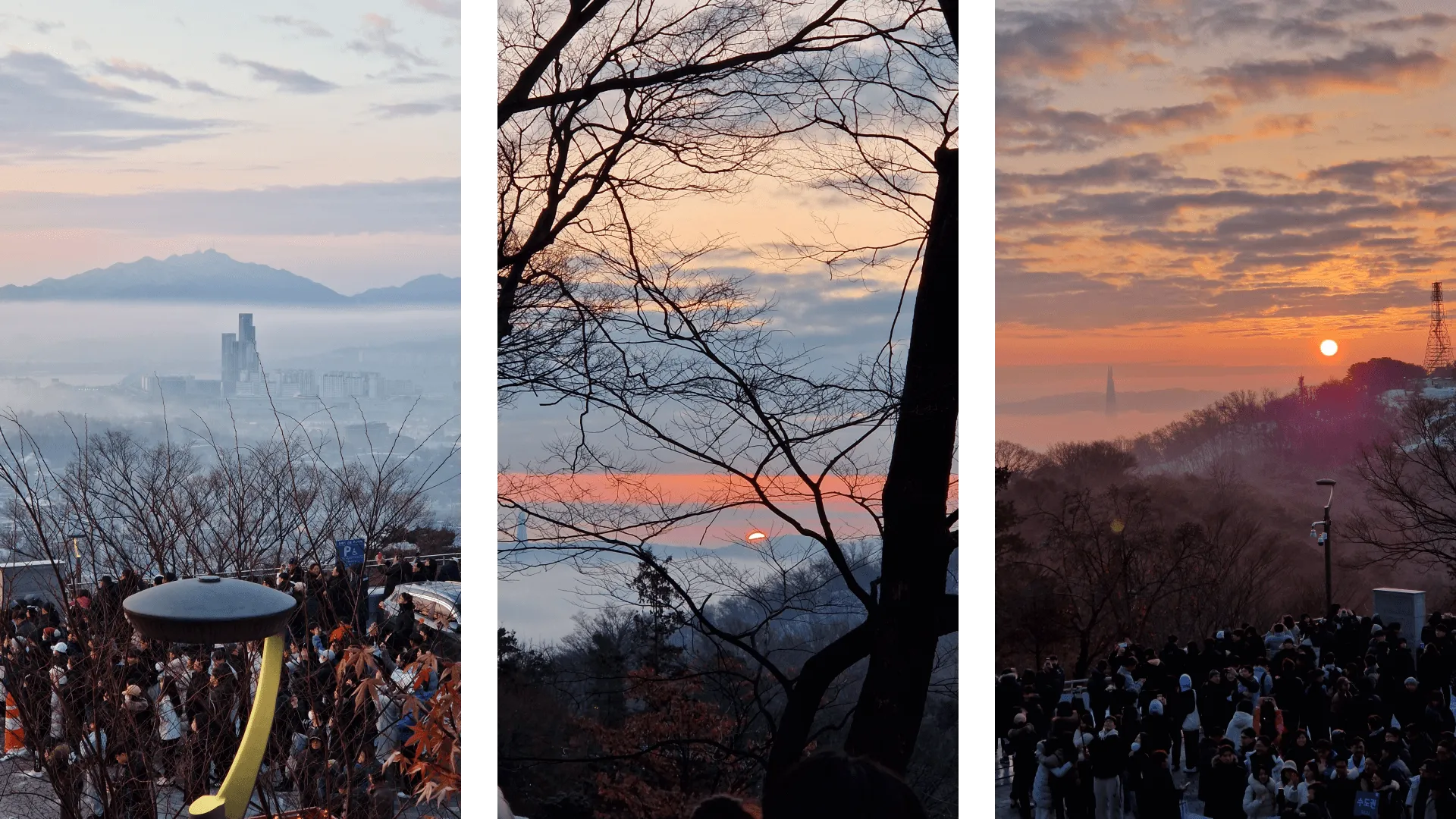 Sunrise view from near Namsan Seoul Tower during News Years